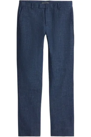 John Varvatos Slim Fit Pants With Welt Hip Pocket And Ink Blue