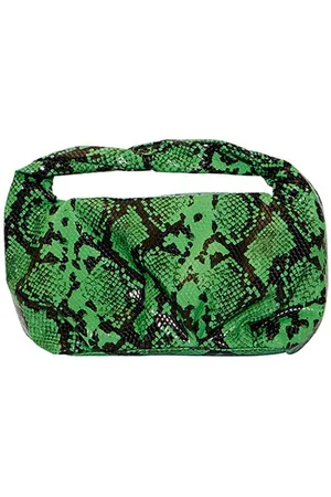 French Connection Rouched Nappa Pu Handbag Green