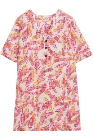 White Stuff Lina Linen Tunic Ivory Printed