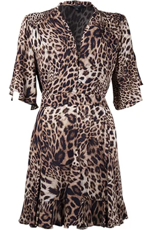 AllSaints Dina Evita Dress Animal Brown
