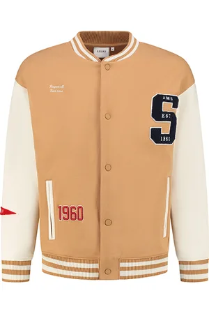 Shiwi Men Varsity Jacket Football Baker Brown