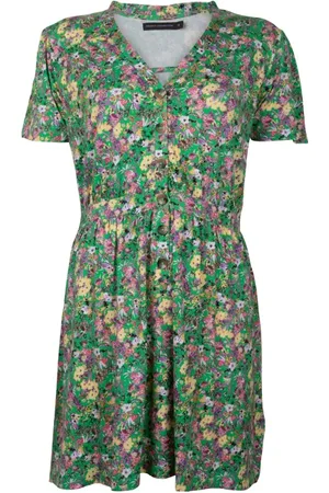 French Connection Blossom Tee Dress Short Poise Green