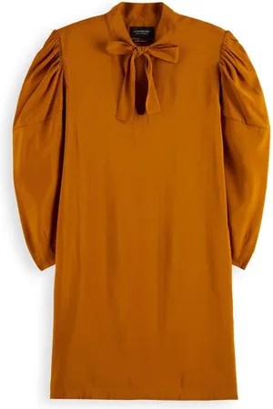 Scotch&Soda Special Sleeved Dress, Contains Ecovero™ Copper