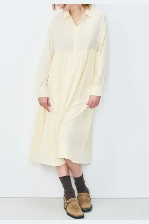 American Vintage Ls Shirt Collar Dress Seigle