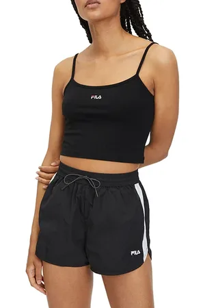 Fila Loni Cropped Spaghetti Top Black