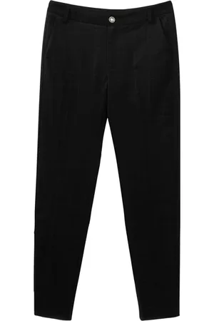 ICODE Black City Trousers With Blue Check