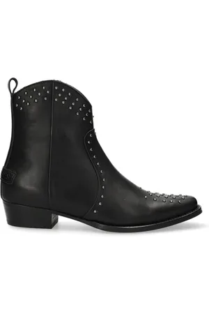 Shabbies Amsterdam Shs1503 Wendy Western Ankle Boots Black