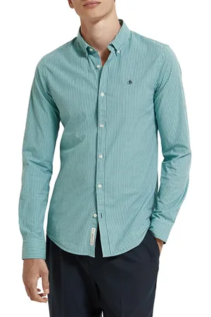 Scotch&Soda Essential Stripe Poplin Shirt Steel Topaz Blue Stripe