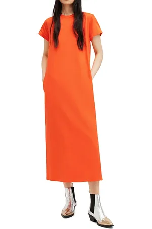 AllSaints Anna Maxi Dress Zesty Orange