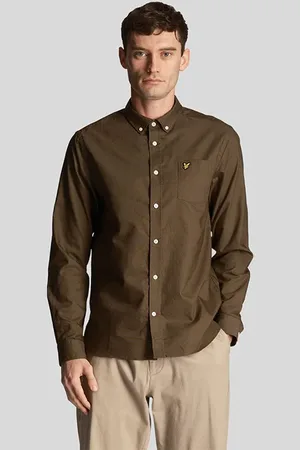 Lyle & Scott Regular Fit Light Weight Oxford Shirt Olive