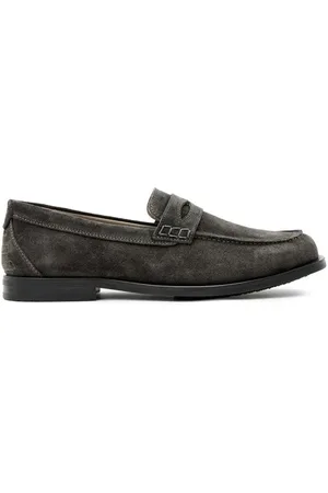 AllSaints Harmon Suede Loafer Charcoal Grey