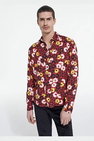 The Kooples Chemise Manche Longue Fleurie Multicolore/red