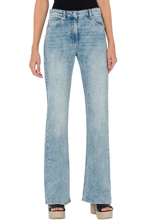 Moschino Stretch Denim Flare Trousers Blue