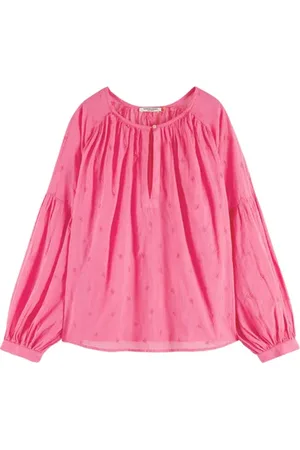 Scotch&Soda Voluminous Popover With Allover Embroidery In Organic Cotton