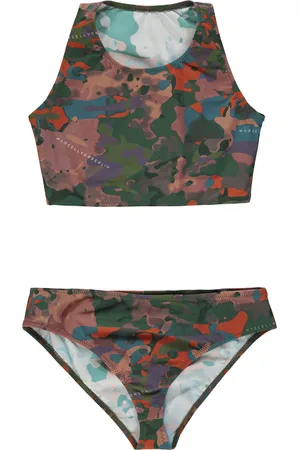 Marcell Von Berlin Women‘s Two Piece Sporty Swimming Set Camou Print