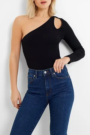 French Connection Rassia Sheryle Cut Out Asy Top Black