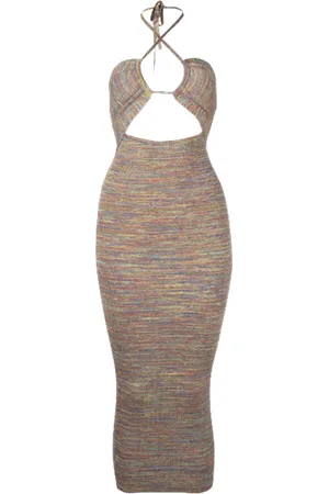 AllSaints Toni Rainbow Dress Green Multi