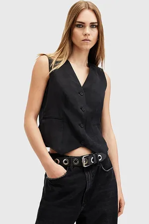 AllSaints Averie Ten Waistcoat Black