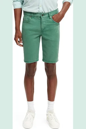 Scotch&Soda Ralston - Garment-dyed Twill 5-pocket Shorts Preppy Green
