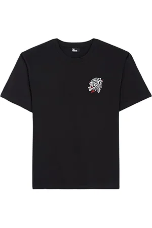 The Kooples T-shirt Mc Tiger Patch En Broderie Black