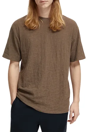 Scotch&Soda Jacquard T-shirt Dark Taupe