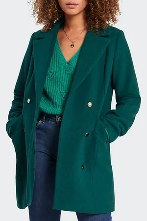ICODE Imperial Green Pea Coat-style Coat