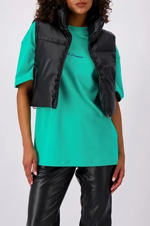 Black Bananas Faux Leather Bodywarmer Black