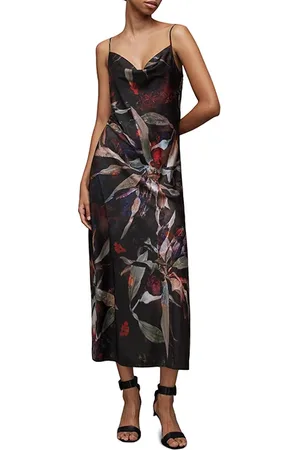 AllSaints Hadley Tippi Dress Rust Brown