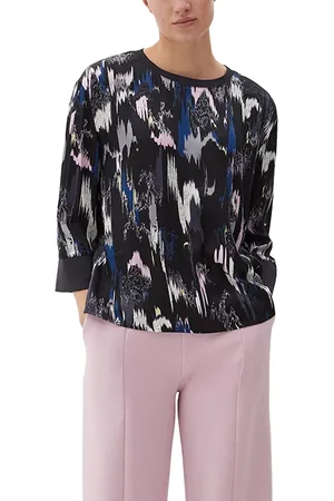 QS by s.Oliver Blouses Grey/black