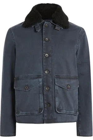 John Varvatos Turnbull Coat - Button Closures Contrast Dark Navy