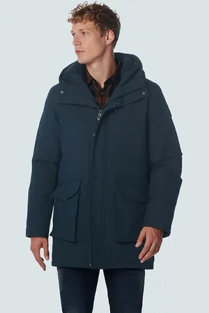 No Excess Jacket Long Fit Hooded Dark Night