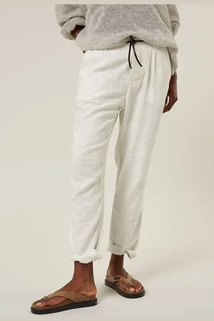 10 days Striped Pants Ecru