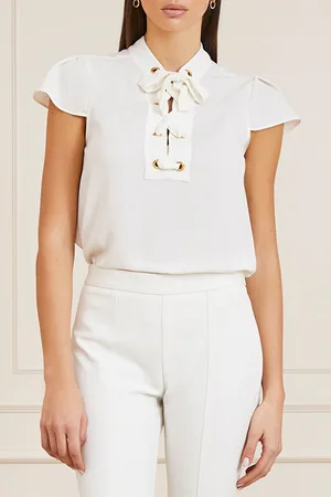 Guess GUESS Phoebe Chain Blouse Pale Pearl
