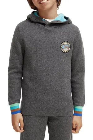 Scotch&Soda Knitted Hoodie With Tipping Contains Organic Cotton Antra Me