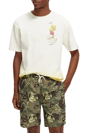 Scotch&Soda Dip-dyed Summer Artwork T-shirt White