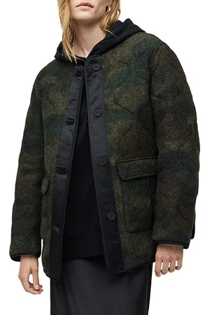 AllSaints Foxi Camo Liner Khaki Green