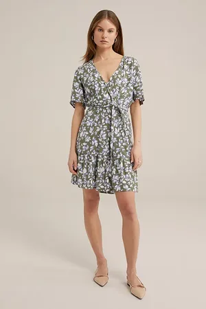 WE Fashion Dress Short Olive Green