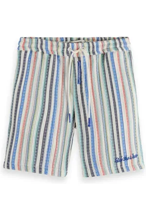 Scotch&Soda Short-length - Structured Stripe Short Multi Stripe Blue Red