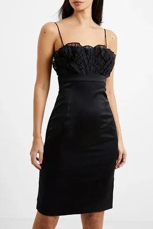 French Connection Bibi Mix Dress Black