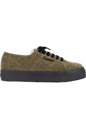 Superga 2730jerseyglitterw Black-gold