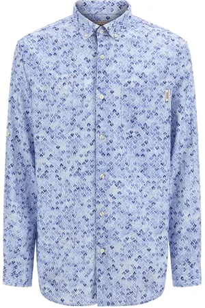 Guess GUESS Ls Collins Aop Shirt Lilac Tile