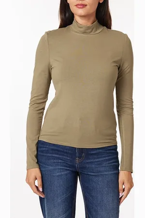 Scotch&Soda Long Sleeve Mock Neck Dusty Green