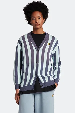 Lyle & Scott Stripe Cardigan W524 Nightshade Blue
