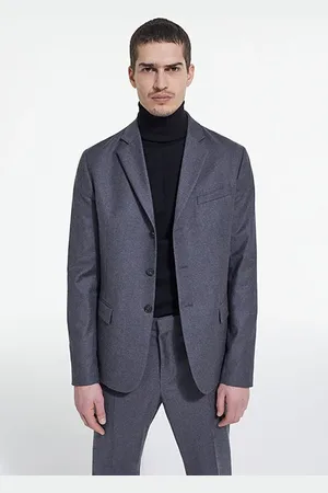 The Kooples Veste Costume En Laine Poches Rabats Grey