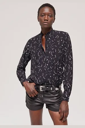 The Kooples Chemise Imprimee Comete Black White