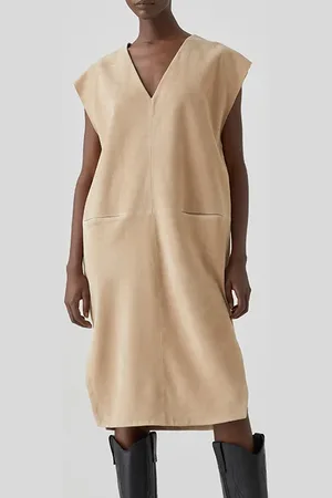 Closed Shift Dress Tan