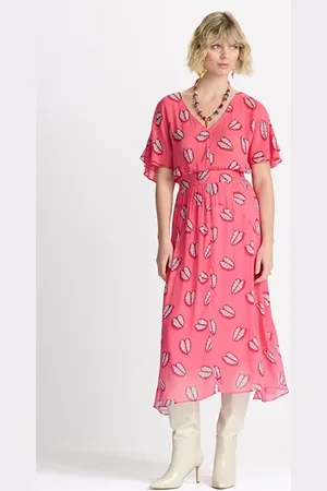 POM Amsterdam Dress - Georgie Leaf It Pink
