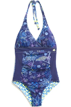 White Stuff Coastal Reversible Swimsuit Navy