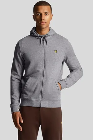 Lyle & Scott Zip Through Hoodie Mid Grey Marl