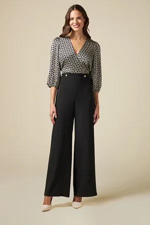 Oltre Jumpsuit With Patterned Part White